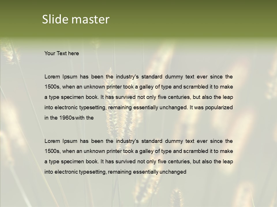 Light Calendar Grass PowerPoint Template