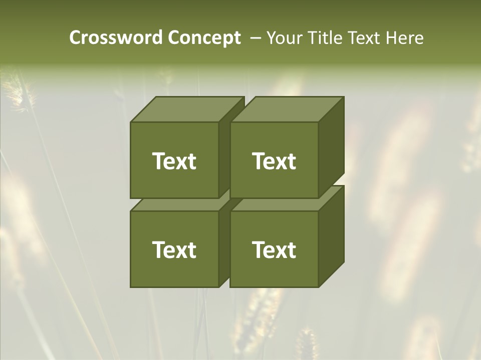 Light Calendar Grass PowerPoint Template