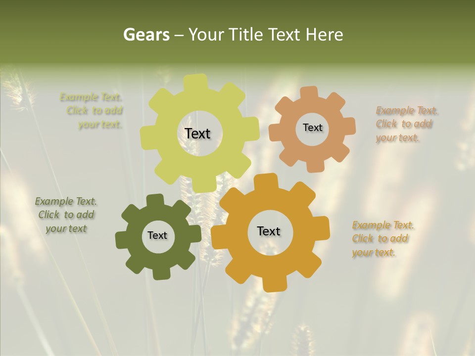 Light Calendar Grass PowerPoint Template