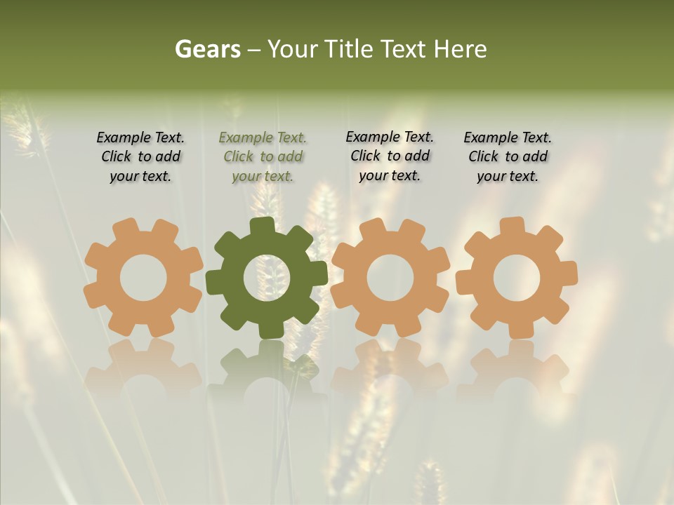 Light Calendar Grass PowerPoint Template