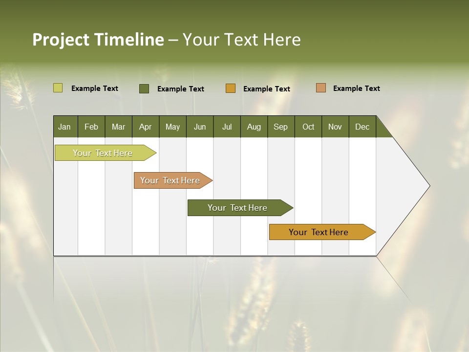 Light Calendar Grass PowerPoint Template