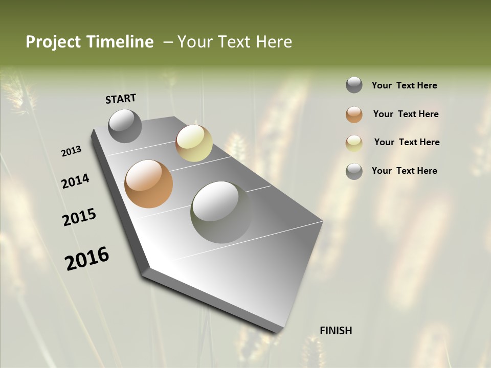 Light Calendar Grass PowerPoint Template