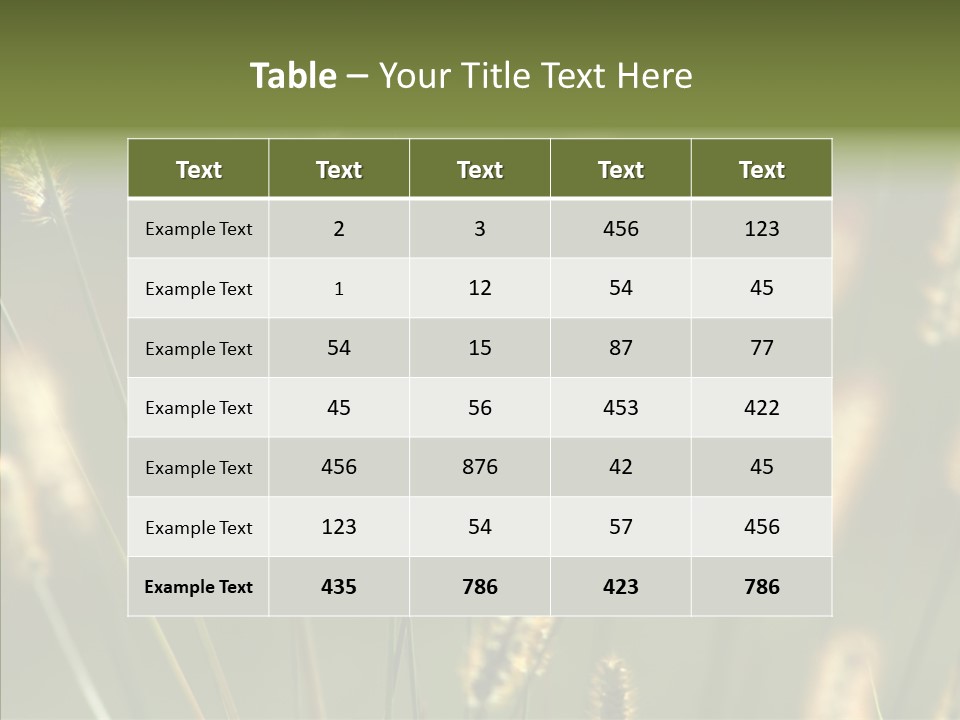 Light Calendar Grass PowerPoint Template