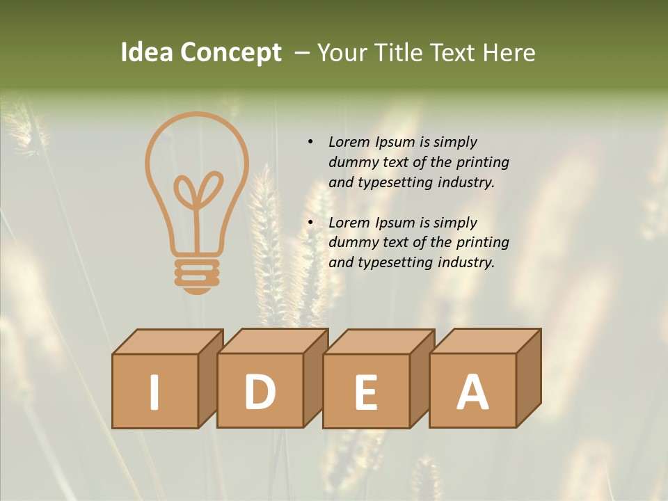 Light Calendar Grass PowerPoint Template