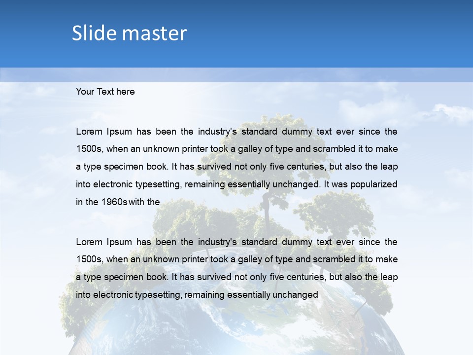 Renewal Global Save PowerPoint Template