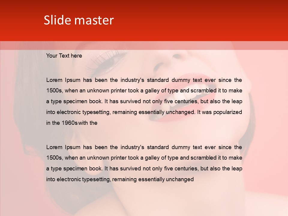 Laugh Beautiful Woman PowerPoint Template