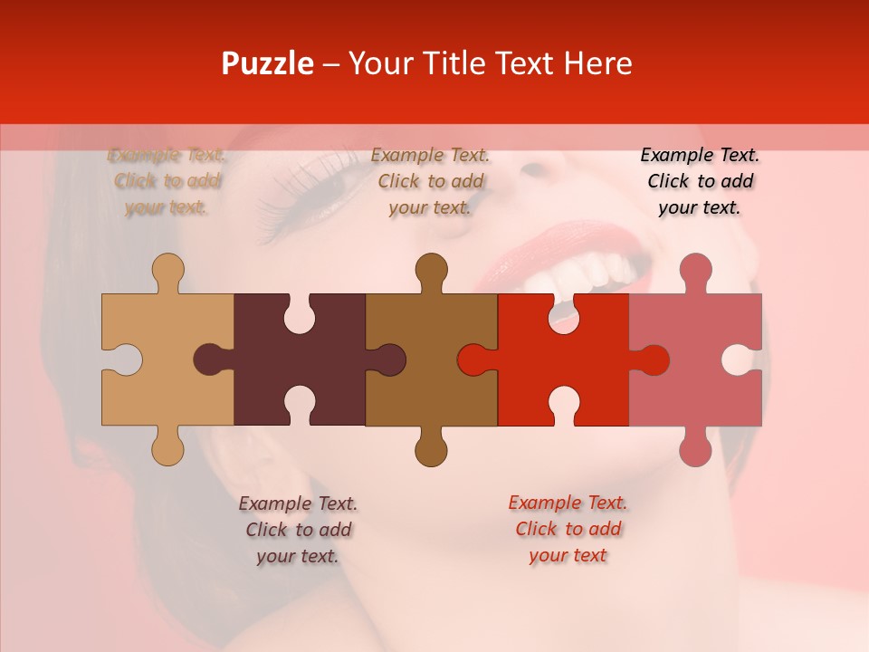 Laugh Beautiful Woman PowerPoint Template