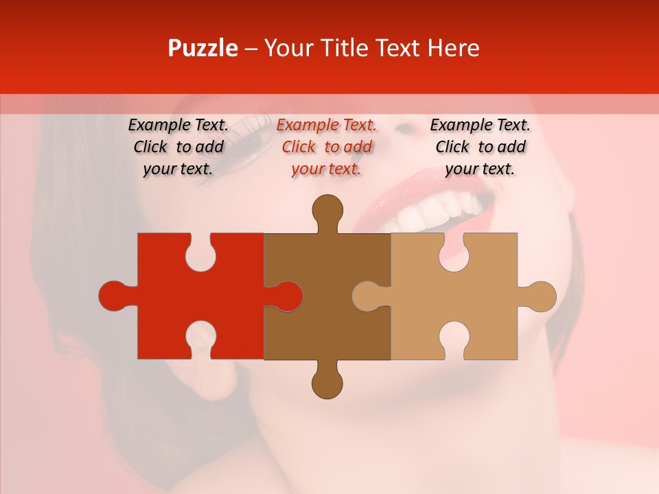 Laugh Beautiful Woman PowerPoint Template