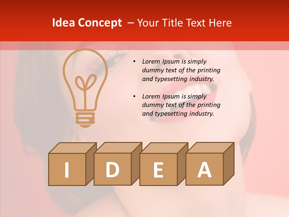 Laugh Beautiful Woman PowerPoint Template