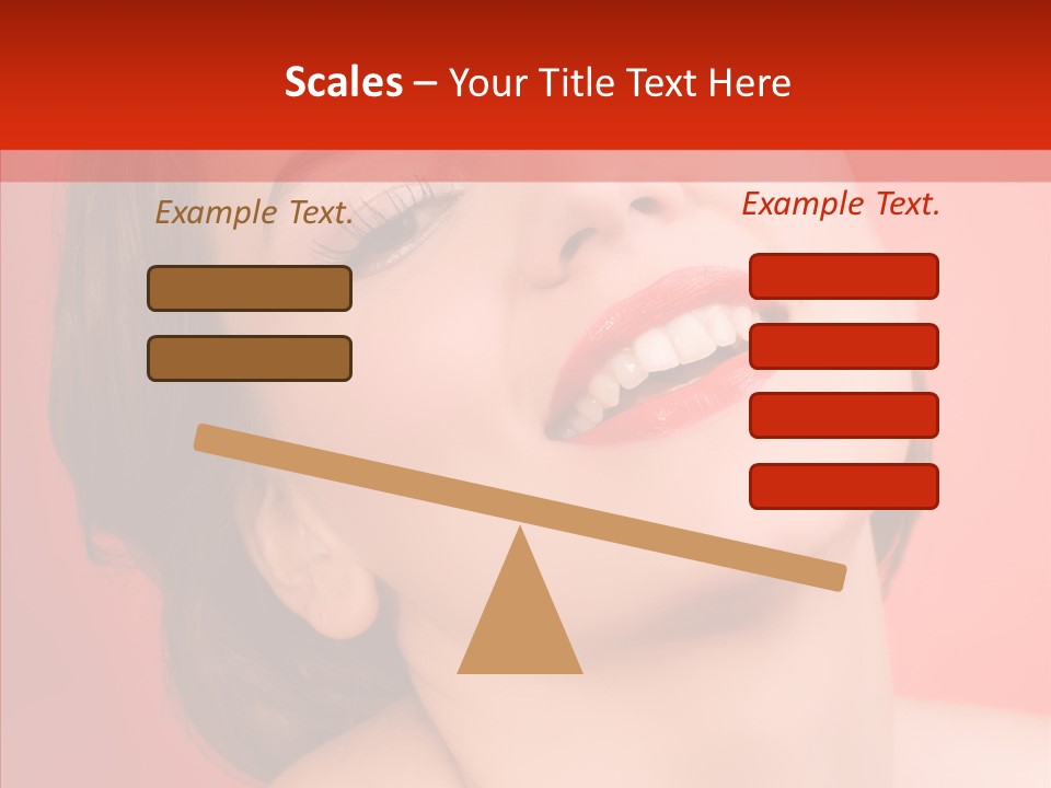 Laugh Beautiful Woman PowerPoint Template