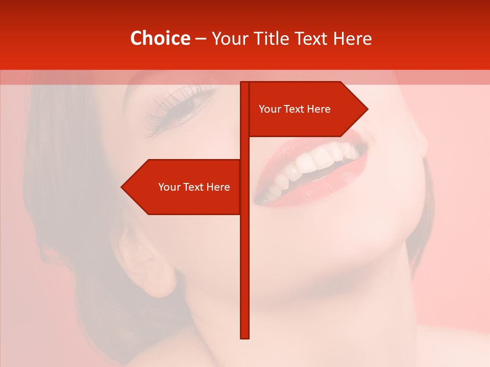 Laugh Beautiful Woman PowerPoint Template