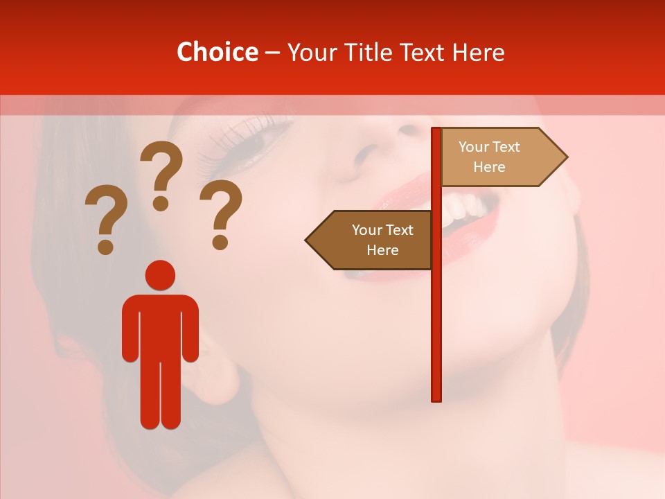 Laugh Beautiful Woman PowerPoint Template