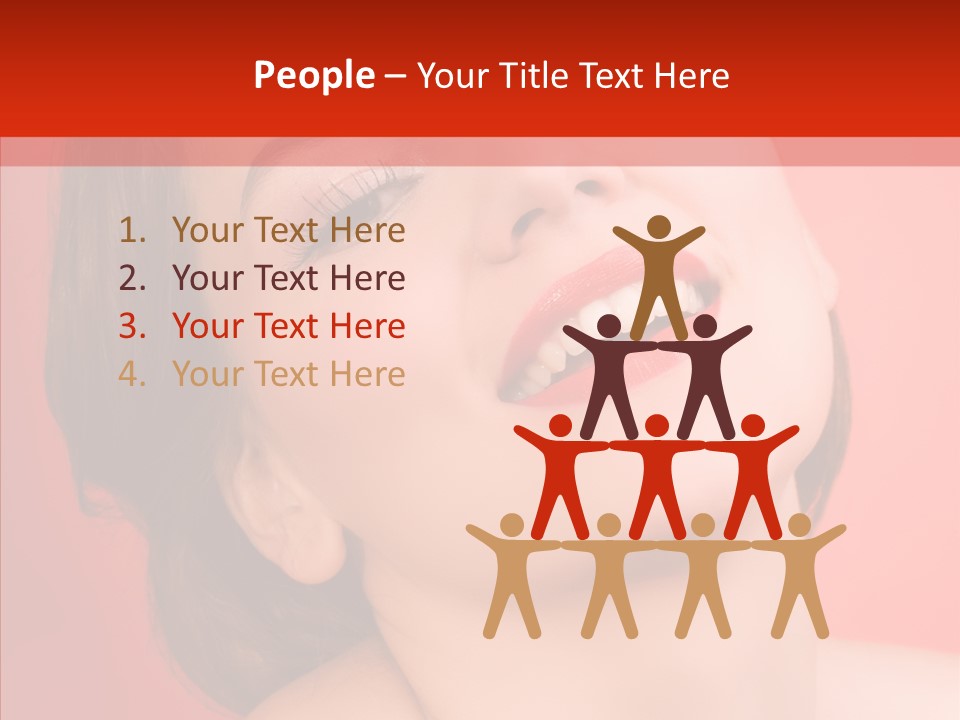 Laugh Beautiful Woman PowerPoint Template