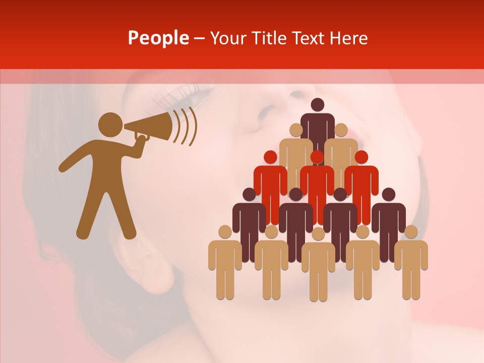 Laugh Beautiful Woman PowerPoint Template