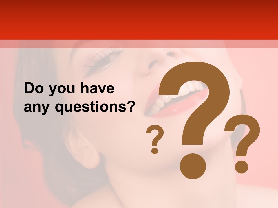 Laugh Beautiful Woman PowerPoint Template