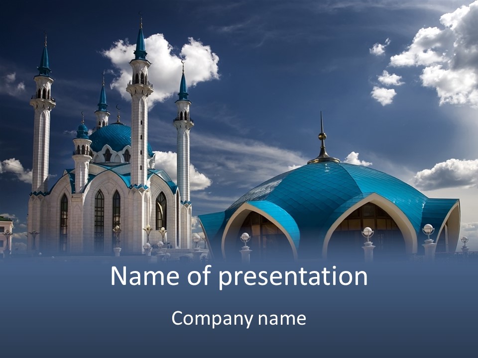 Mosque Kremlin Kazan PowerPoint Template