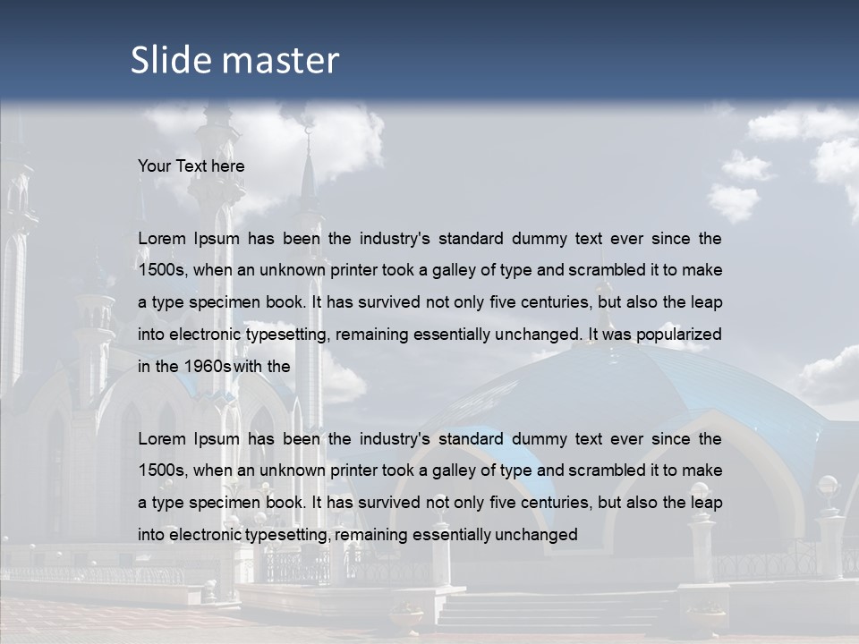 Mosque Kremlin Kazan PowerPoint Template