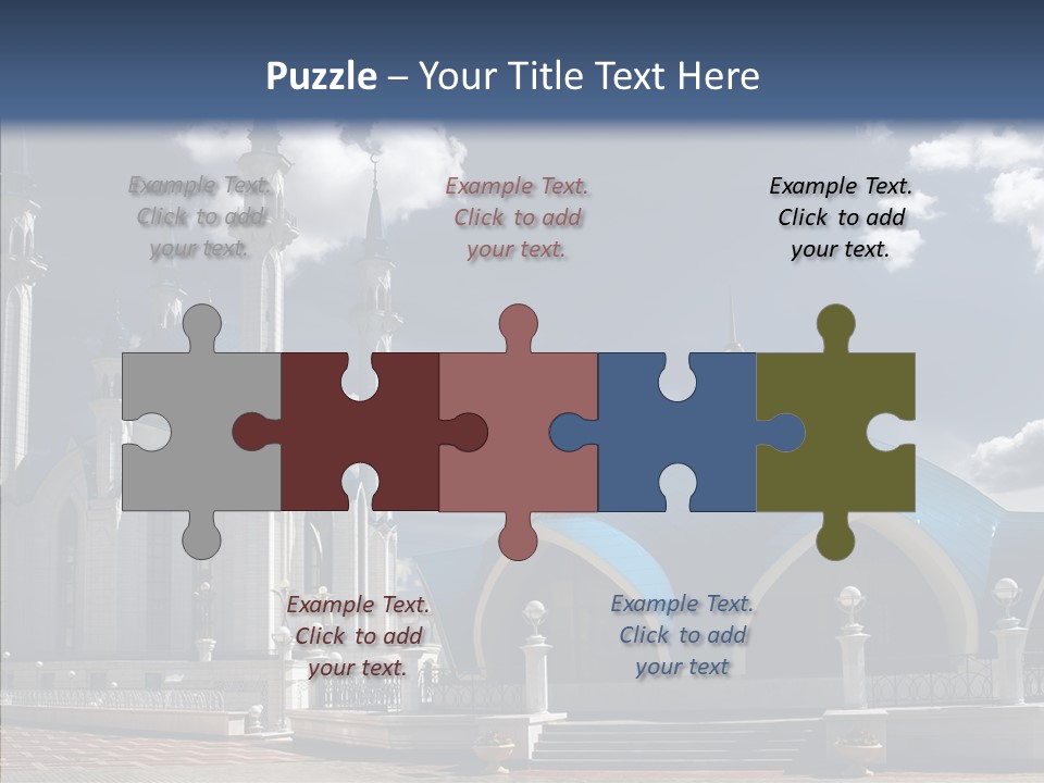 Mosque Kremlin Kazan PowerPoint Template