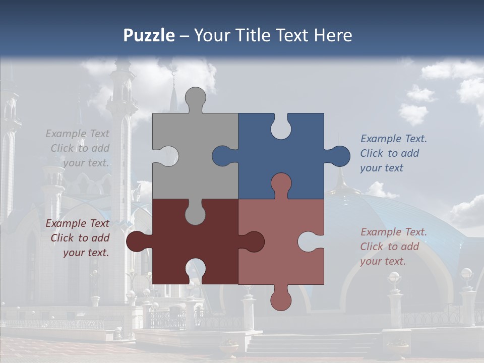 Mosque Kremlin Kazan PowerPoint Template