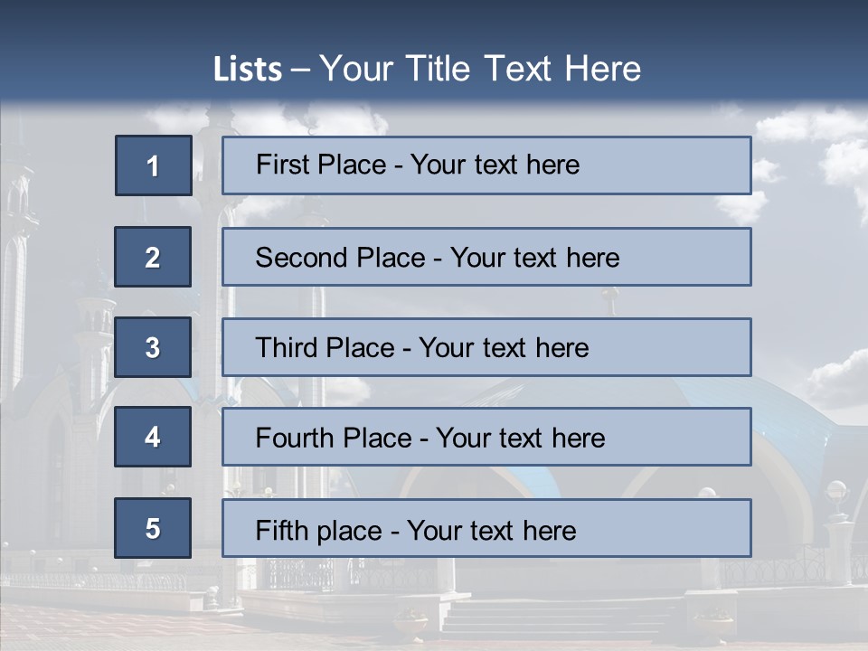 Mosque Kremlin Kazan PowerPoint Template