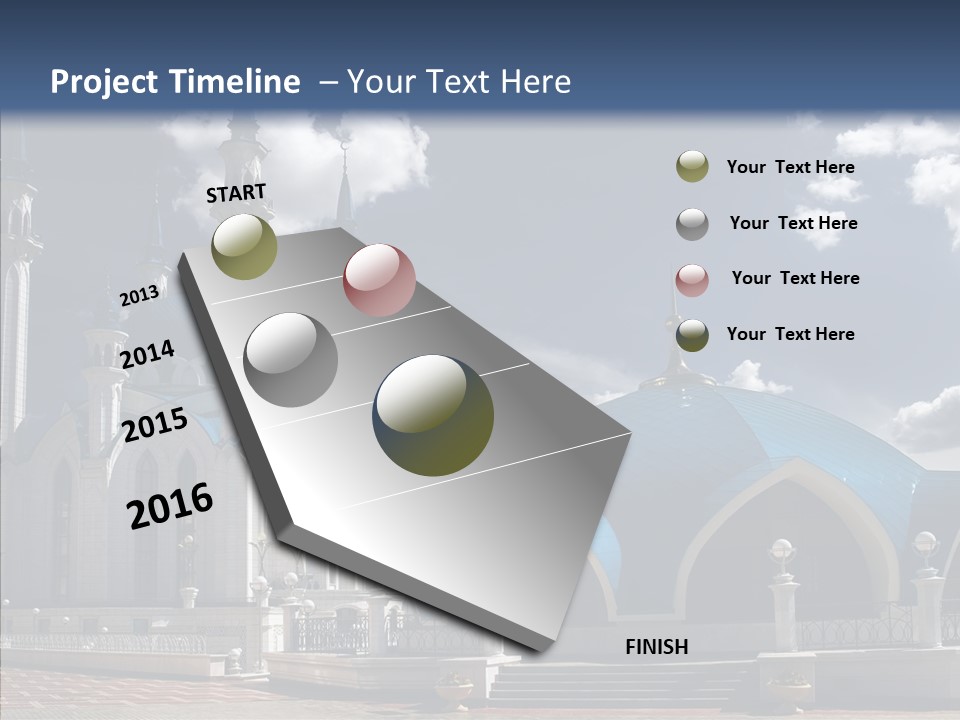 Mosque Kremlin Kazan PowerPoint Template