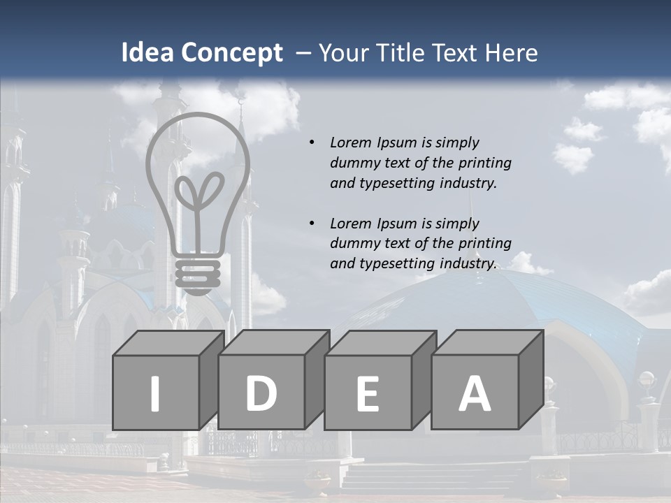 Mosque Kremlin Kazan PowerPoint Template