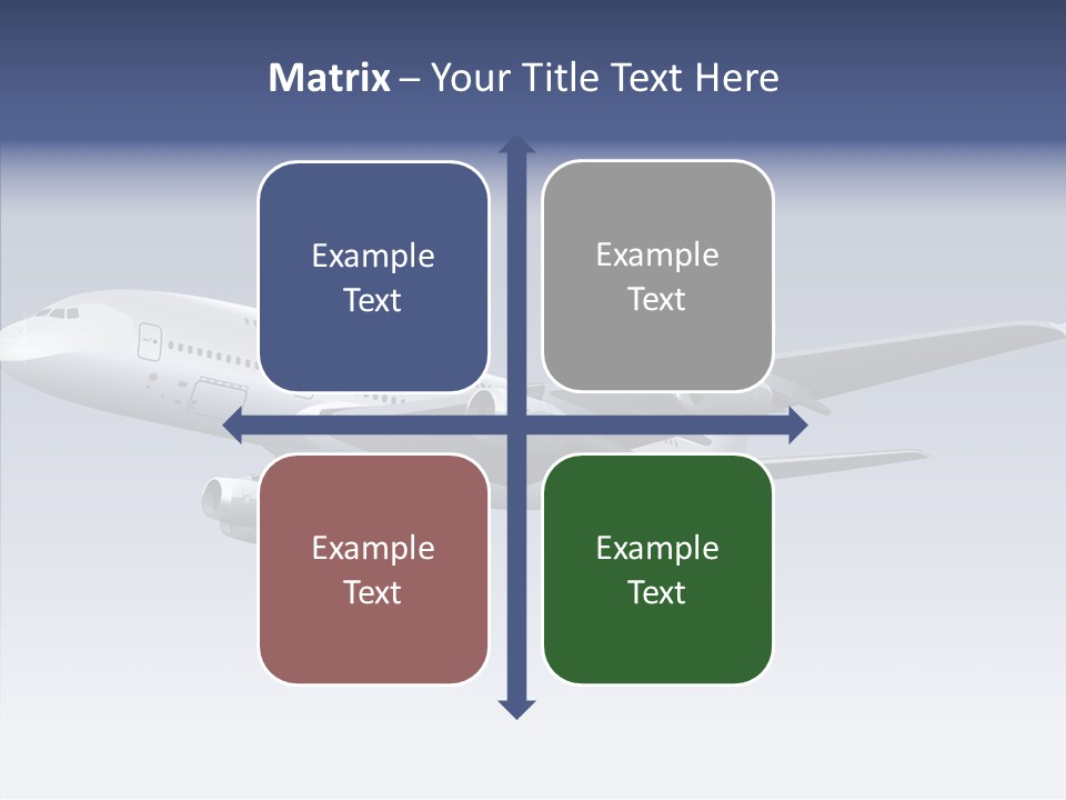 Airplane Gliding Transport PowerPoint Template