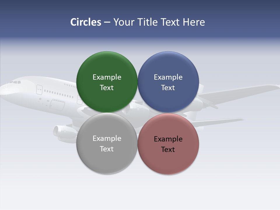 Airplane Gliding Transport PowerPoint Template