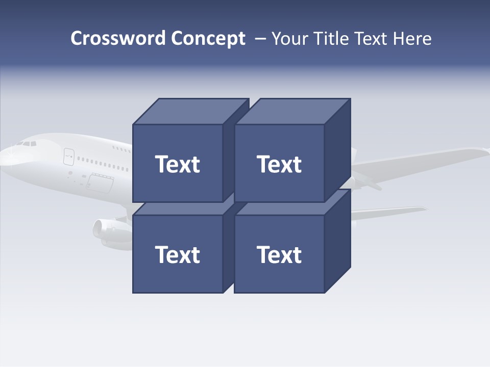 Airplane Gliding Transport PowerPoint Template