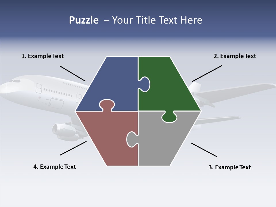 Airplane Gliding Transport PowerPoint Template