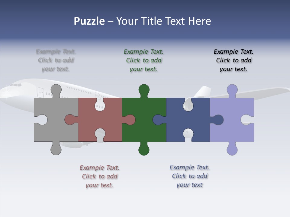 Airplane Gliding Transport PowerPoint Template