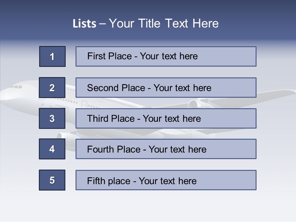 Airplane Gliding Transport PowerPoint Template