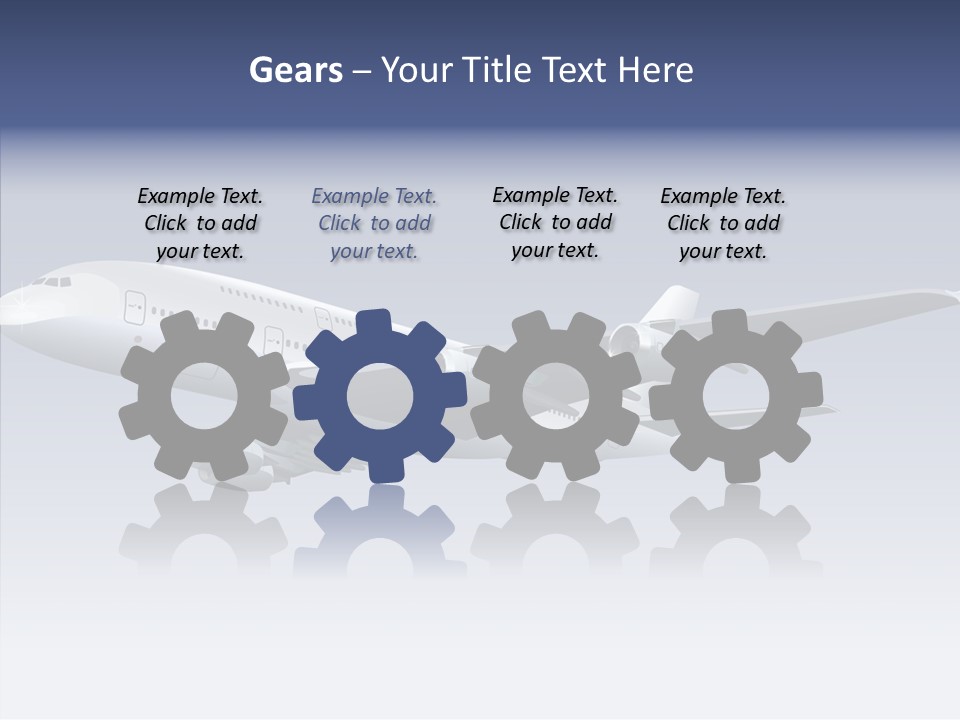 Airplane Gliding Transport PowerPoint Template