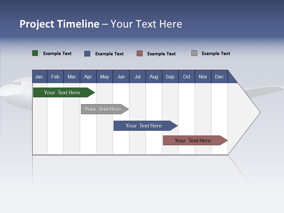 Airplane Gliding Transport PowerPoint Template