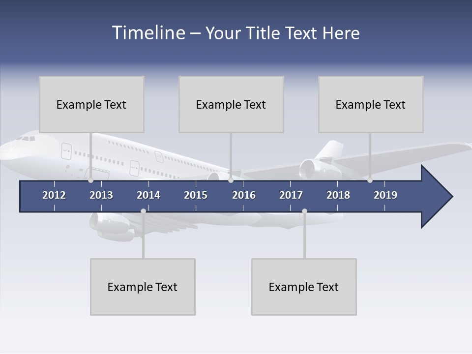 Airplane Gliding Transport PowerPoint Template