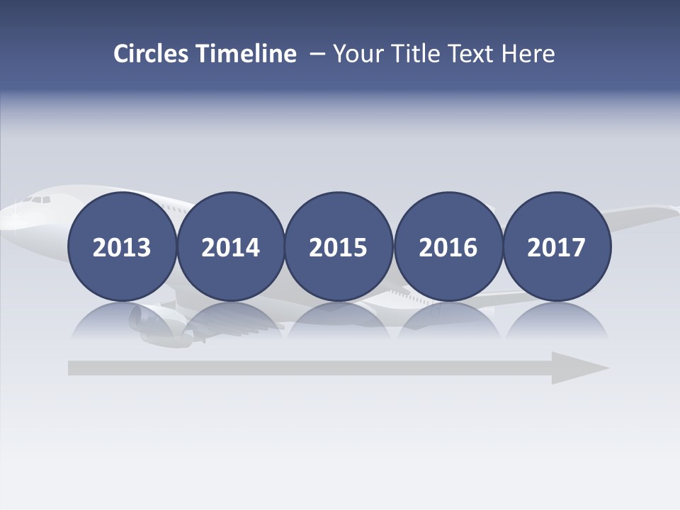 Airplane Gliding Transport PowerPoint Template