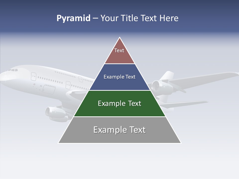Airplane Gliding Transport PowerPoint Template