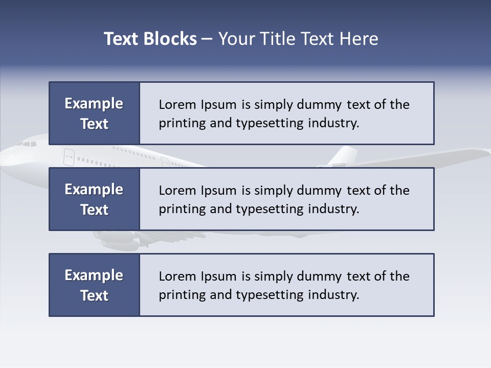 Airplane Gliding Transport PowerPoint Template
