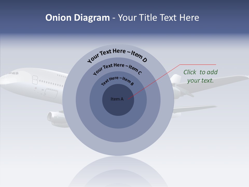 Airplane Gliding Transport PowerPoint Template