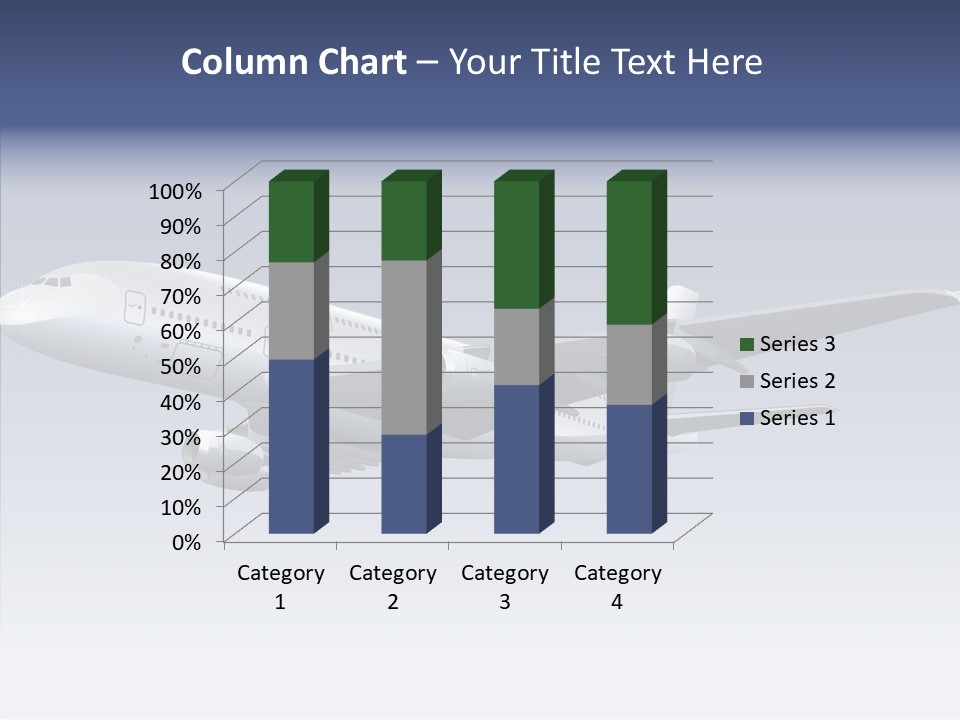 Airplane Gliding Transport PowerPoint Template