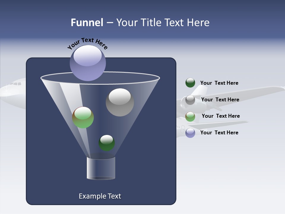 Airplane Gliding Transport PowerPoint Template