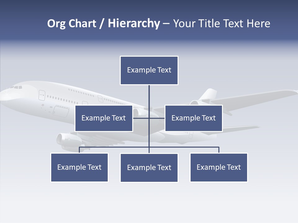 Airplane Gliding Transport PowerPoint Template