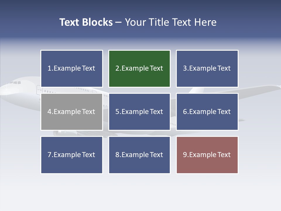 Airplane Gliding Transport PowerPoint Template