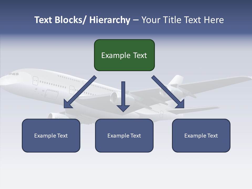 Airplane Gliding Transport PowerPoint Template