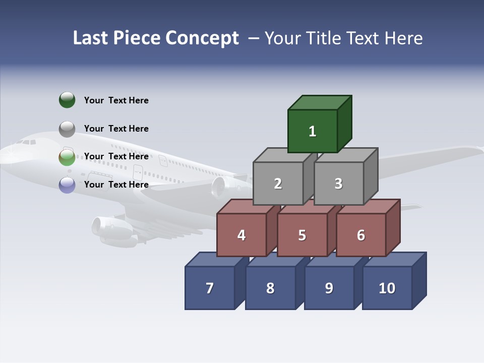 Airplane Gliding Transport PowerPoint Template