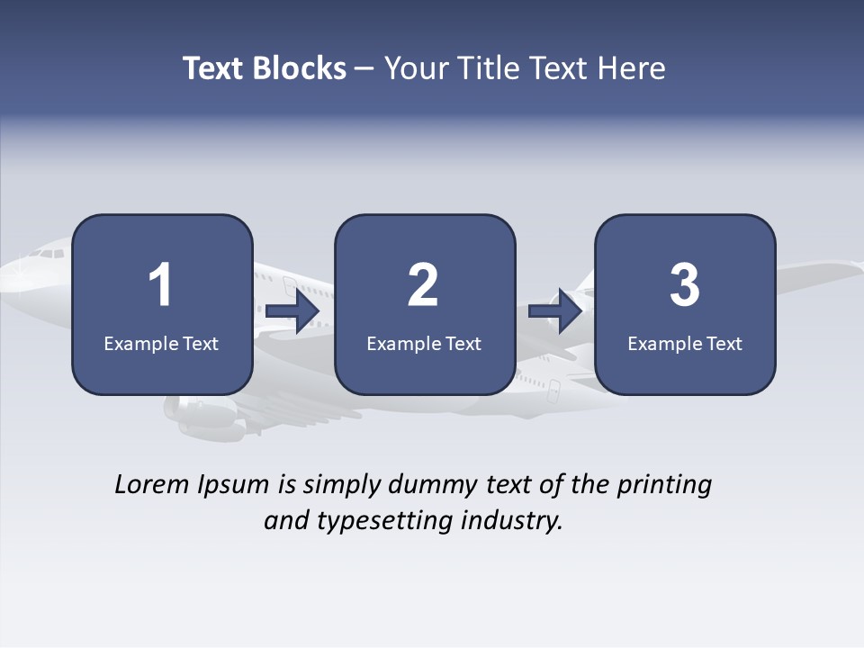 Airplane Gliding Transport PowerPoint Template