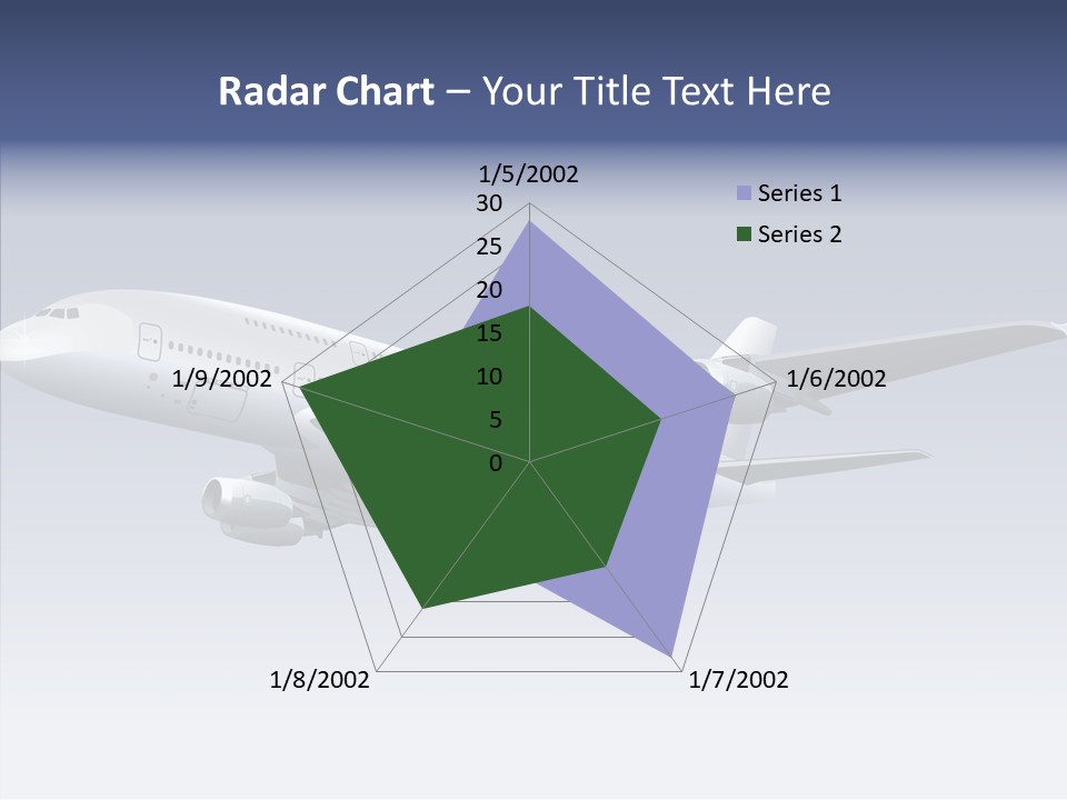 Airplane Gliding Transport PowerPoint Template