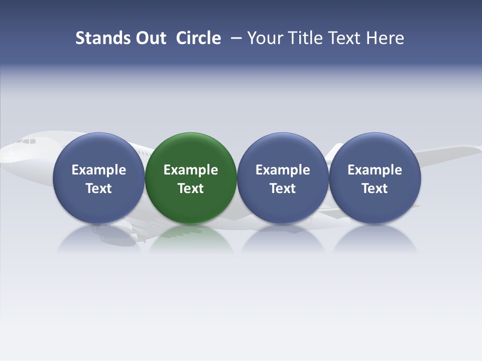 Airplane Gliding Transport PowerPoint Template