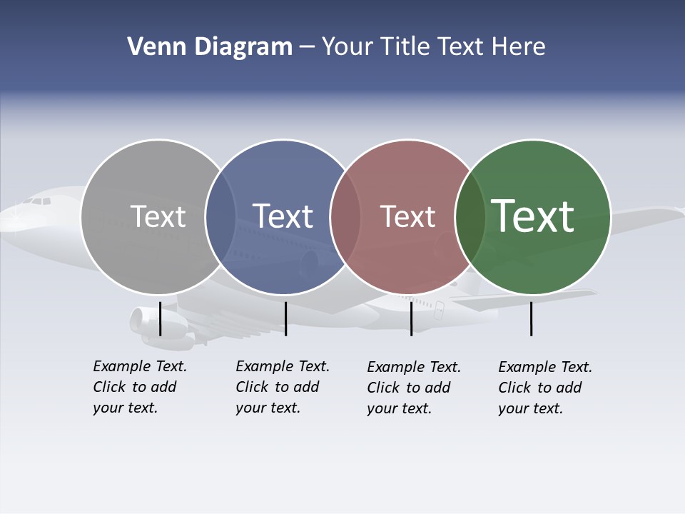 Airplane Gliding Transport PowerPoint Template