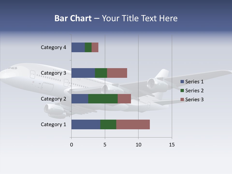 Airplane Gliding Transport PowerPoint Template